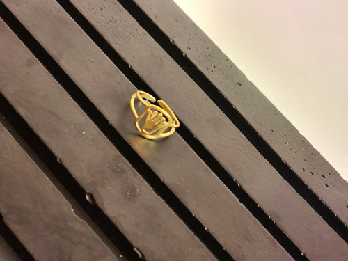 بند انگشتی استیل طلایی