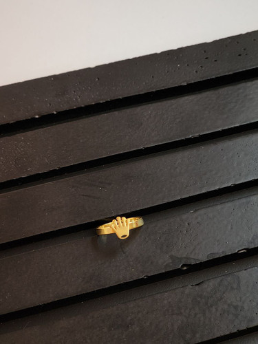 بند انگشتی استیل طلایی