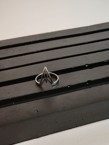 انگشتر استیل نقره ای