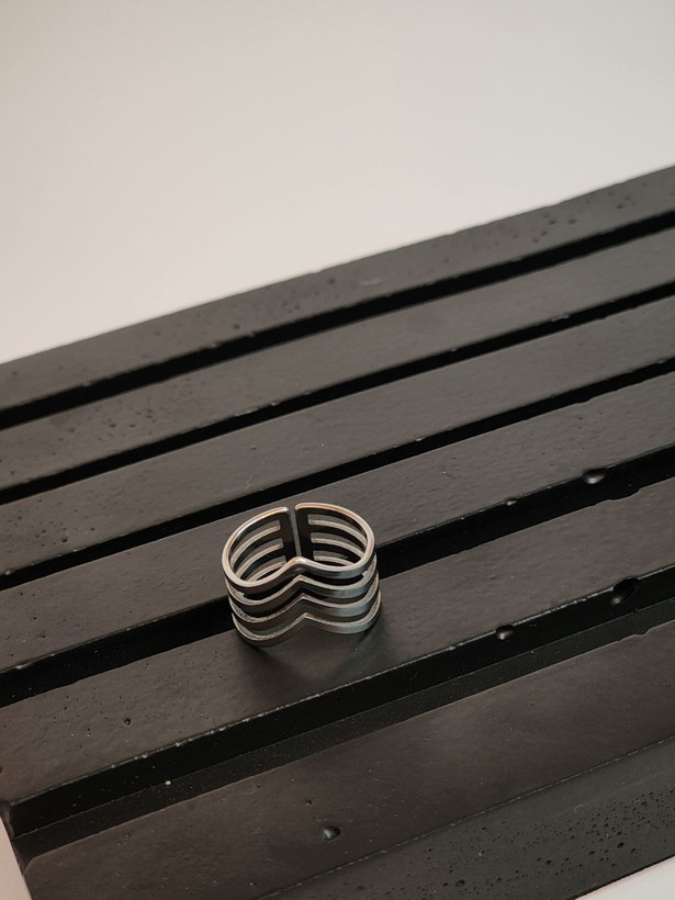 انگشتر استیل نقره ای