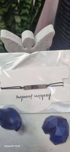 دستبند قلب و اثر انگشت استیل نقره ای