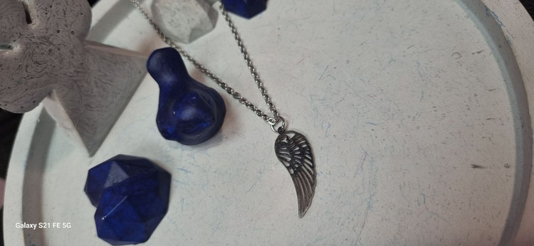 گردنبند استیل نقره ای بال فرشته