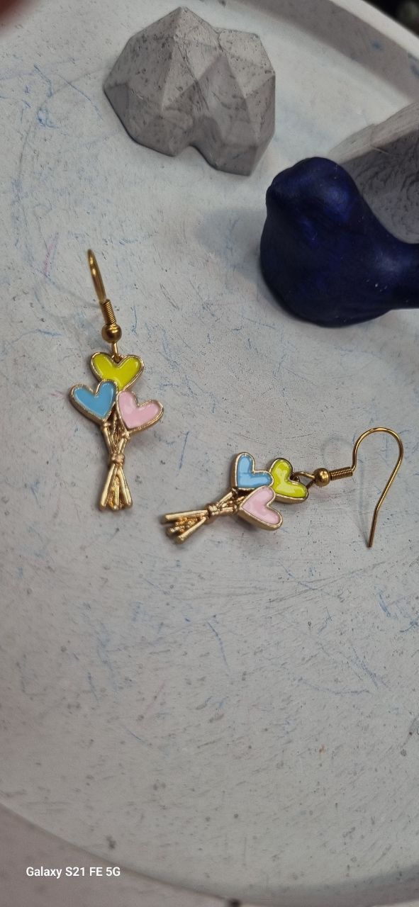 گوشواره استیل بادکنک قلب فانتزی
