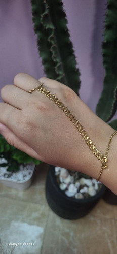 تمیمه دستبند طلایی استیل رنگ ثابت