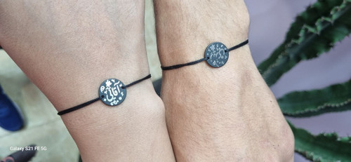 دستبند ست کاپلی استیل مشکی زیدی و آقایی