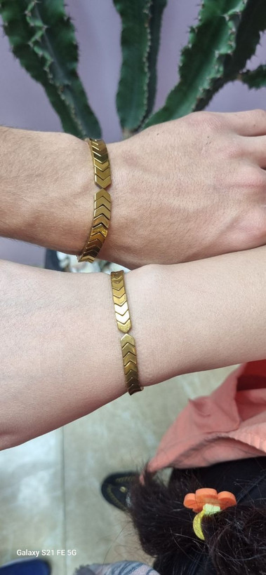 دستبند ست کاپلی سنگ حدید