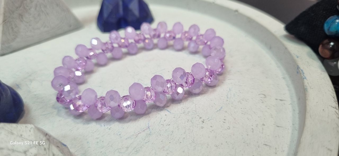 دستبند بافت سنگ کریستال کشی