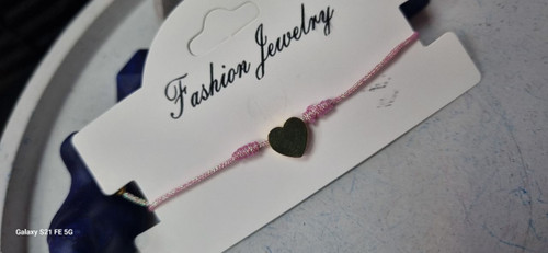 دستبند کشویی قلب طلایی استیل