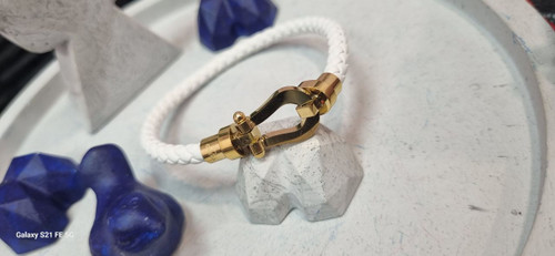 دستبند چرم استیل امگا