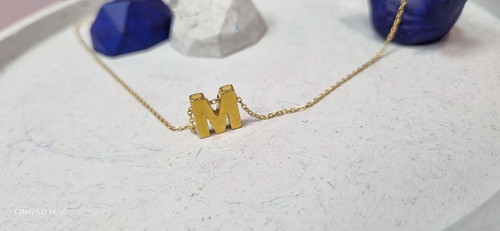 گردنبند استیل طلایی حروف