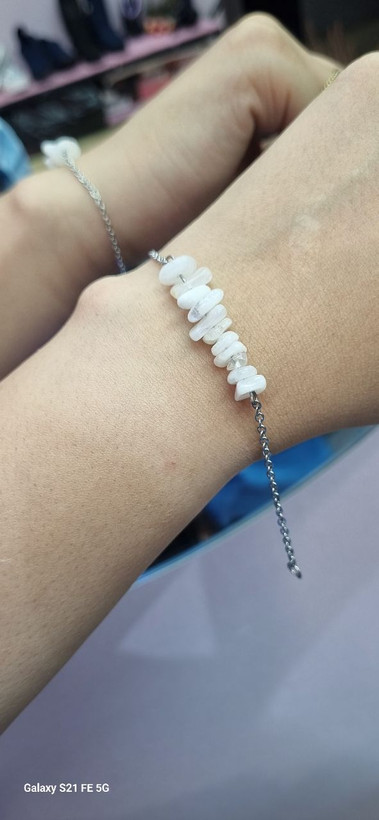 دستبند سنگ طبیعی مون استون