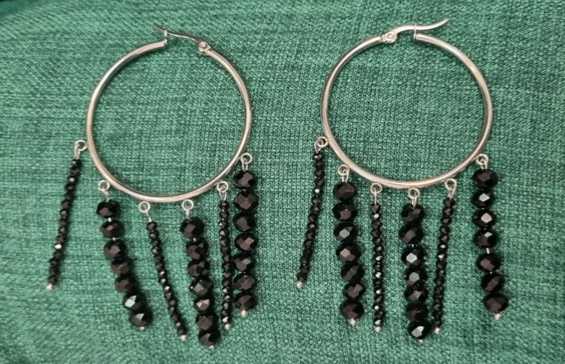 گوشواره استیل کریستال