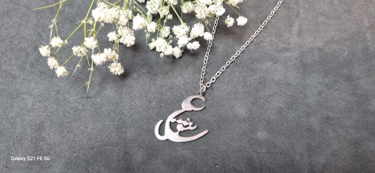 گردنبند استیل نقره ای