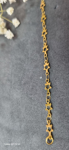 دستبند استیل طلایی ستاره