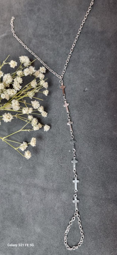 تمیمه دستبند نقره ایی استیل رنگ ثابت