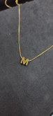 گردنبند استیل حرف M طلایی