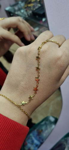 تمیمه دستبند طلایی استیل رنگ ثابت