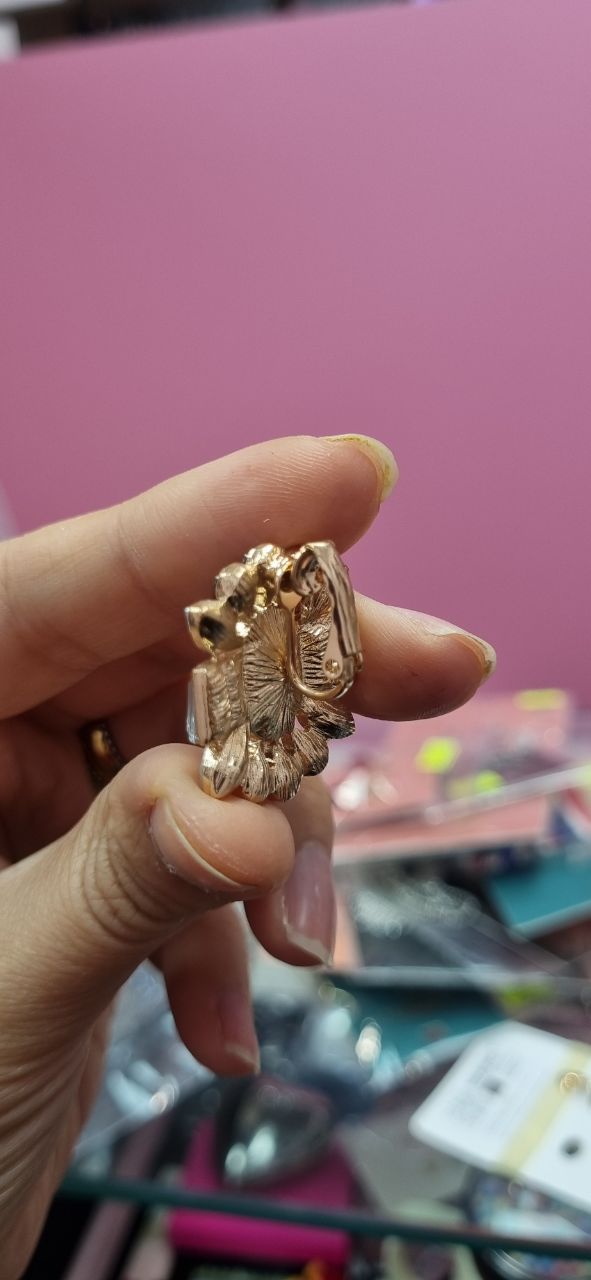 گوشواره فیک استیل نگین دار جواهری