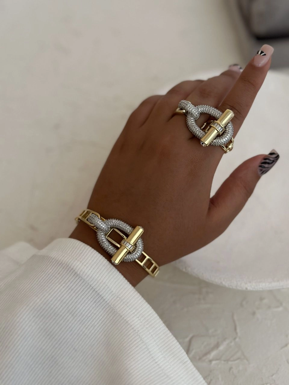 ست دستبند و انگشتر هرمس وارداتی