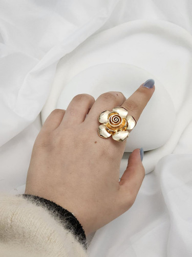 انگشتر استیل طلایی آبکاری طلا