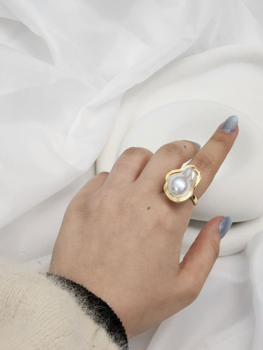 انگشتر استیل طلایی آبکاری طلا