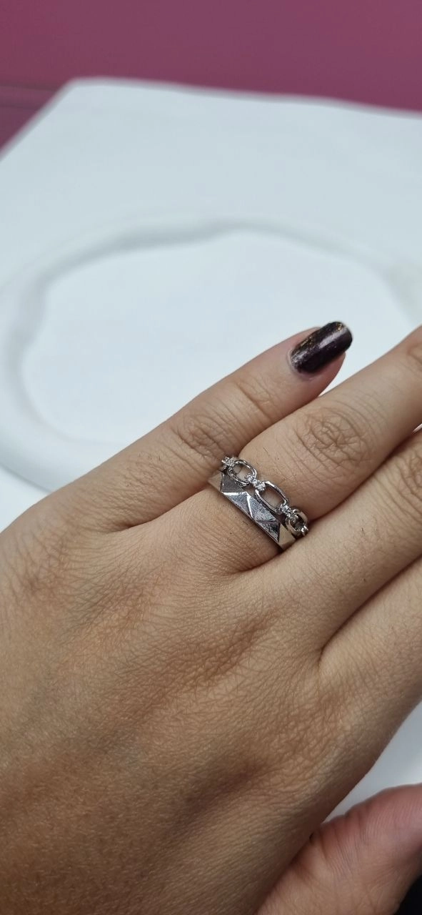 انگشتر استیل نقره ای پینترسی