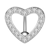 پرسینگ ناف نگین دار آبکاری نقره پینترسی