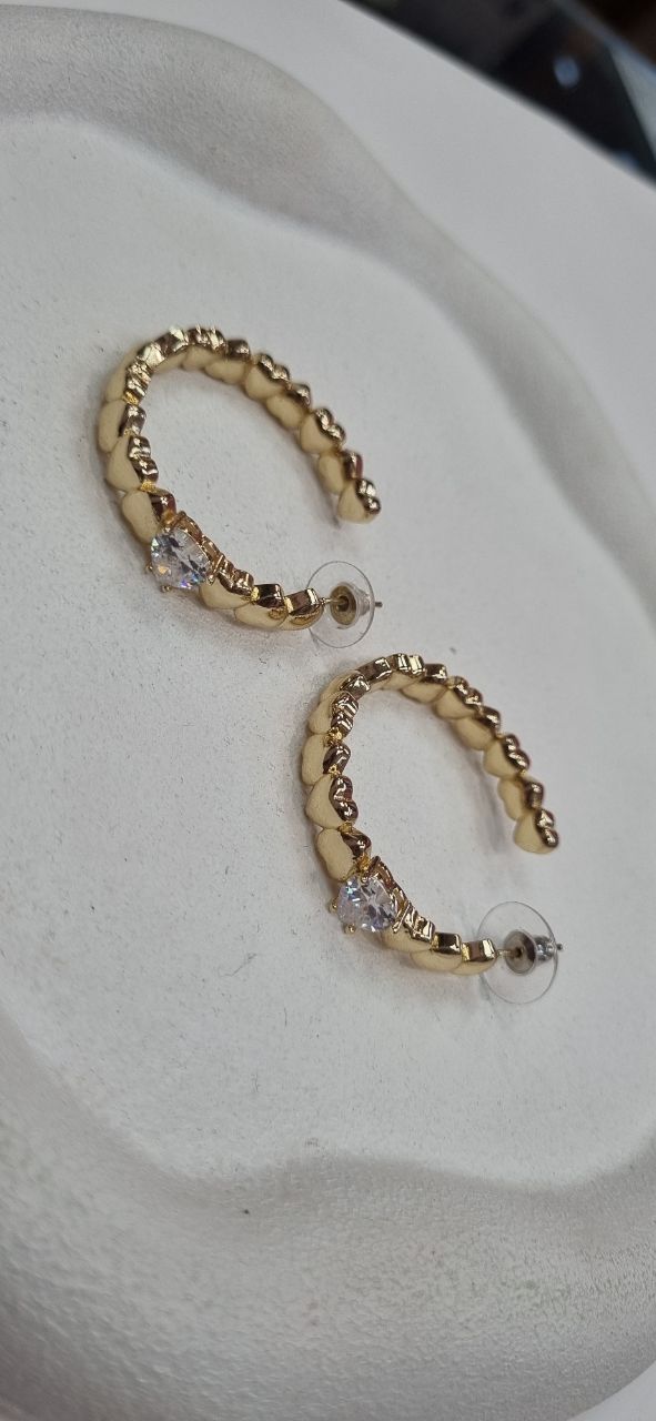 گوشواره استیل طلایی طرح طلا