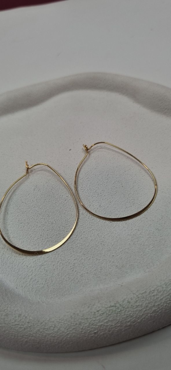 گوشواره استیل طلایی طرح طلا حلقه ای