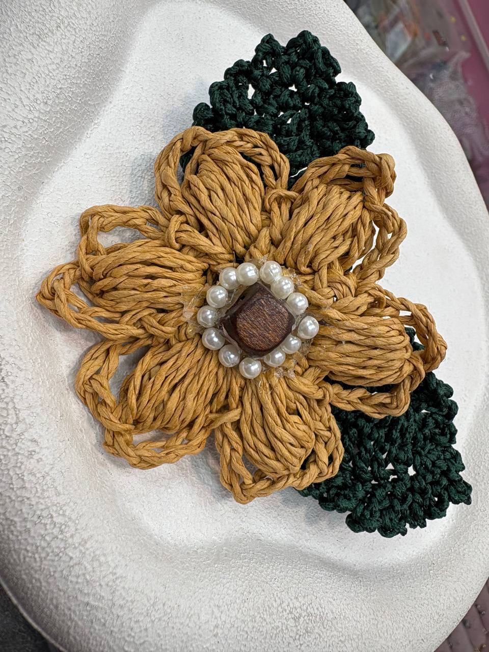 گیره گل رافیا فانتزی
