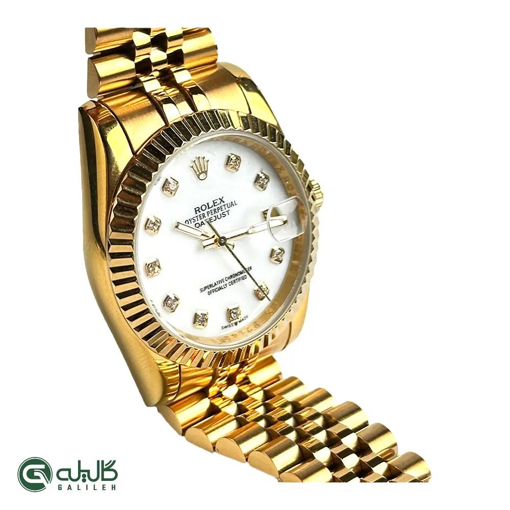 ساعت رولکس دور نگین صفحه صدف