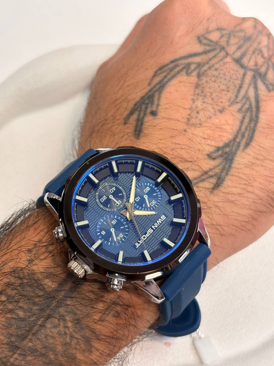 ساعت  awin sport بند رابر